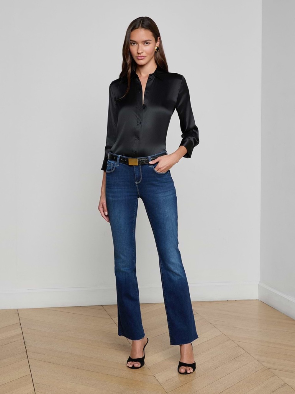 L’AGENCE Sneeki Low Rise Straight Leg Jean in Columbia, Size 25